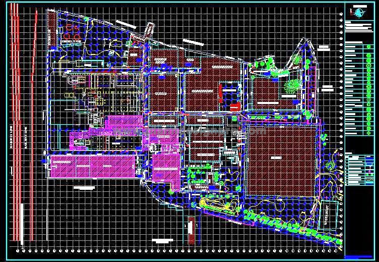 Glass Industry Master Plan CAD- Layout with Key Areas